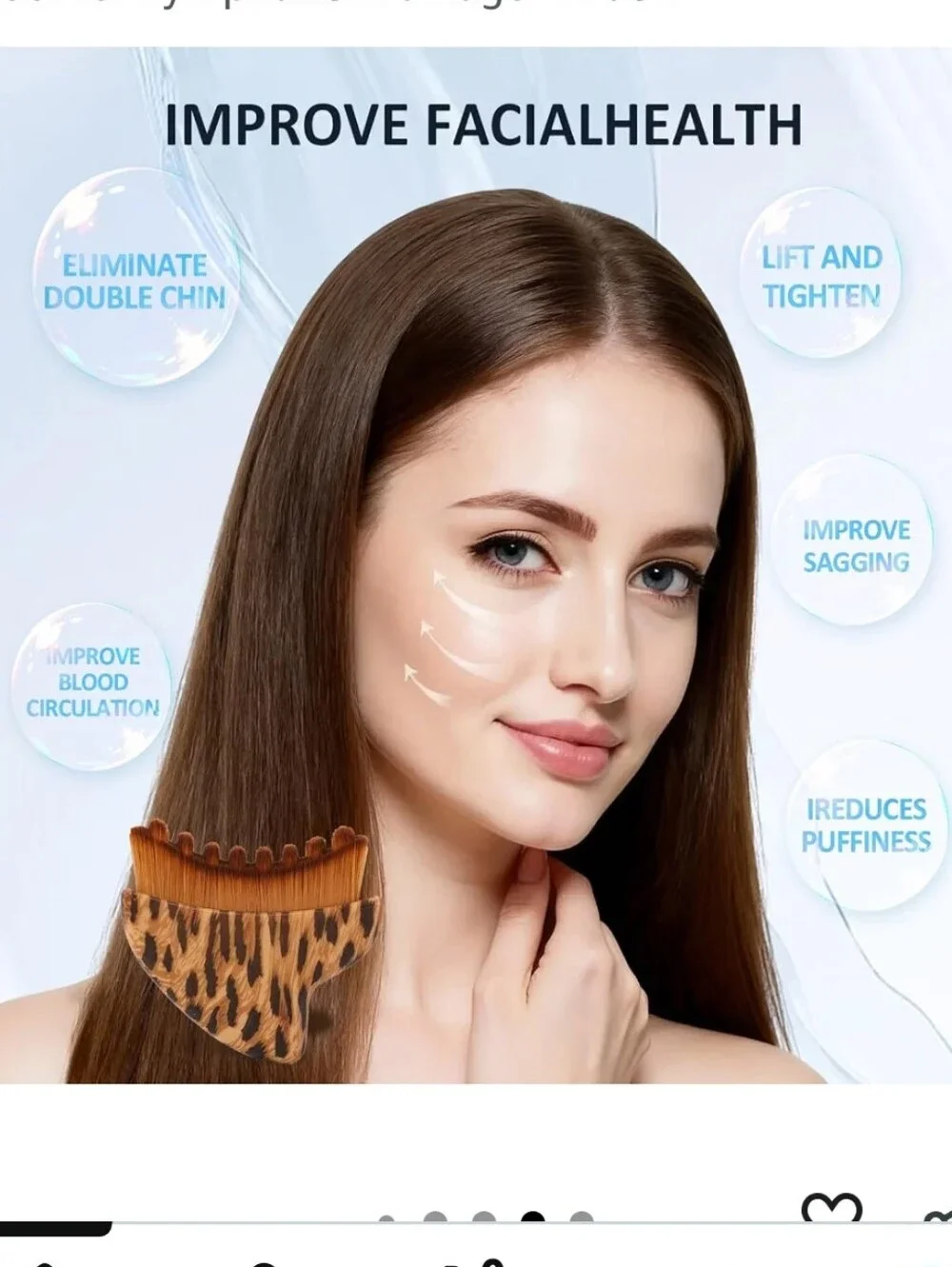 Leopard Print Lymphatic Contour Brush for Face